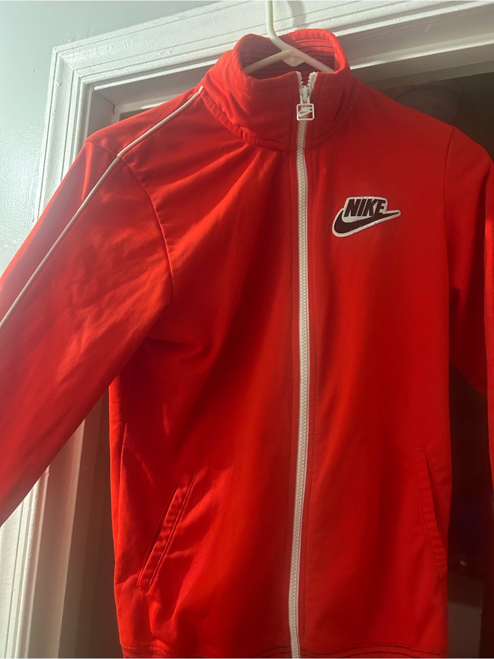 🥤🥤🥤Nike Kids Red Track Jacket with White Accents
